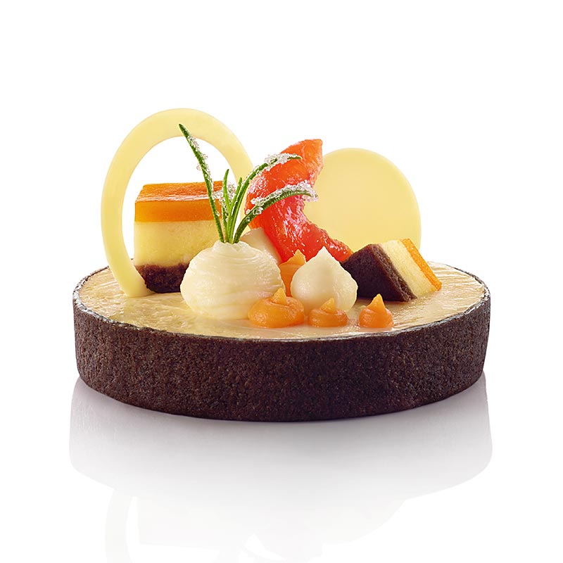 Dessert-tarteletter – Filigrano, runda, ø 8,3 cm, H 2 cm, chokladmördeg, 55 st