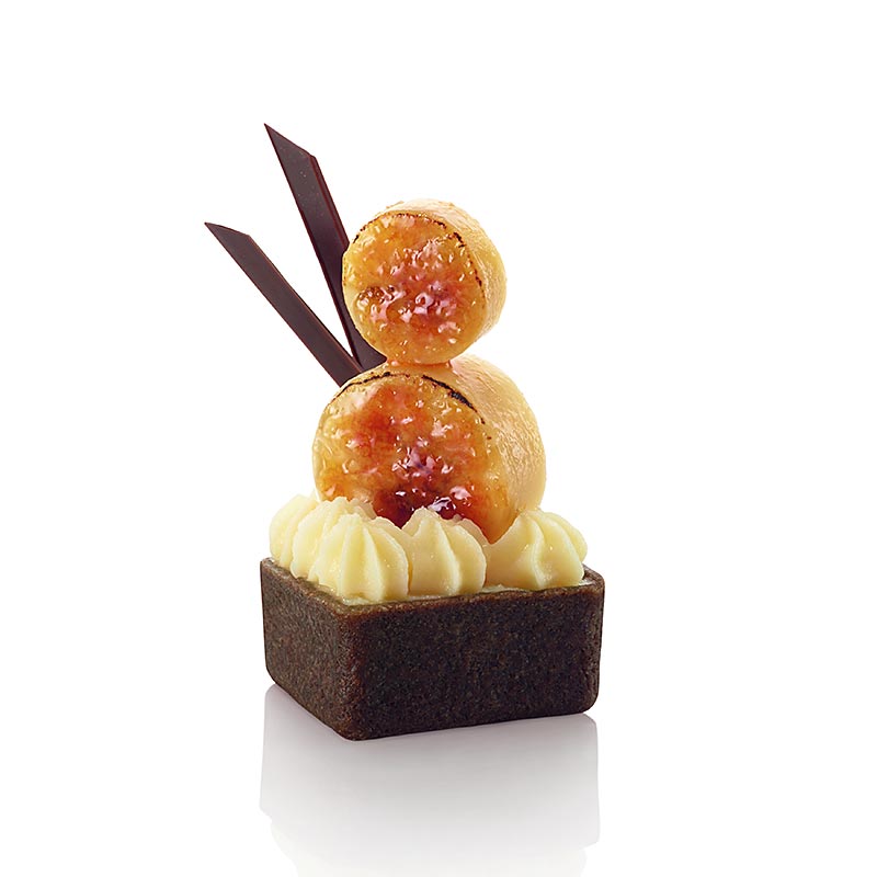 Dessert-tarteletter – Filigrano, fyrkantiga, 3,3 cm, H 1,8 cm