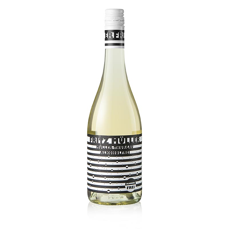 "verperlt" mousserande vin, alkoholfritt, halvtorrt, Fritz Müller, 750 ml