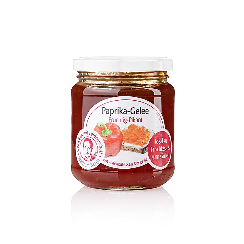 Paprikagelé, röd, söt-kryddig, Wolfram Berge, 225 g