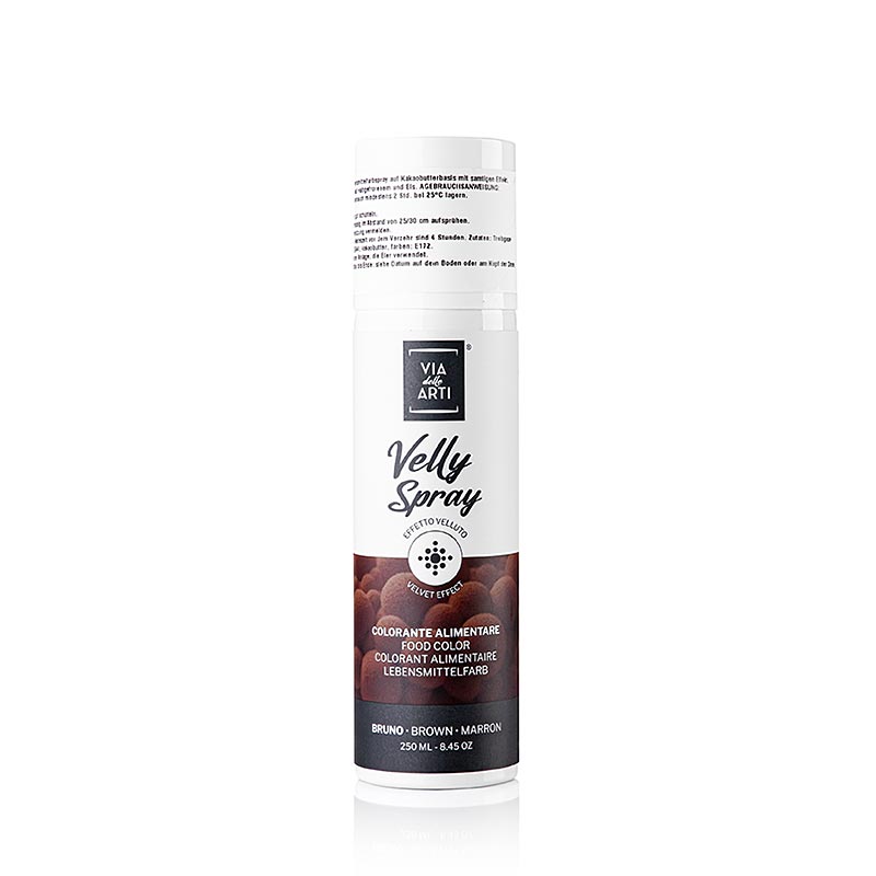 Kakaosmörspray, Velvet/sameteffekt, brun, Velly, 250 ml