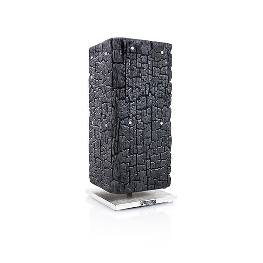 Cuttworx knivblock "PYROlith", bränt äkta trä, magnetiskt, 1 st
