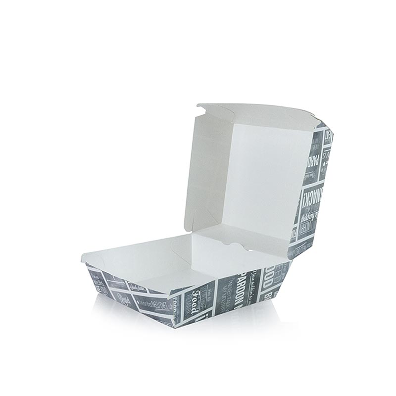 Engångsburgerlåda S, 90 x 90 x 70 mm, kartong, Kreide-koncept, 300 st