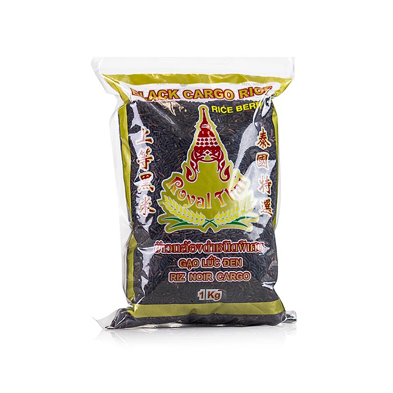 Svart ris (Black Cargo Rice, Rice Berry) Royal Thai, 1 kg
