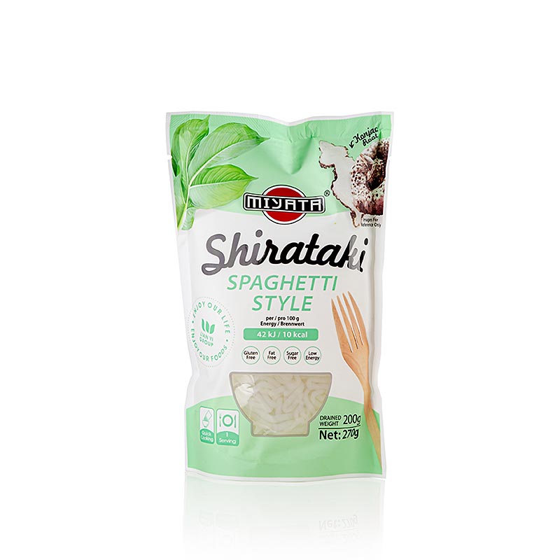 Shirataki spaghetti-stil, från konjakrot, Miyata, 270 g