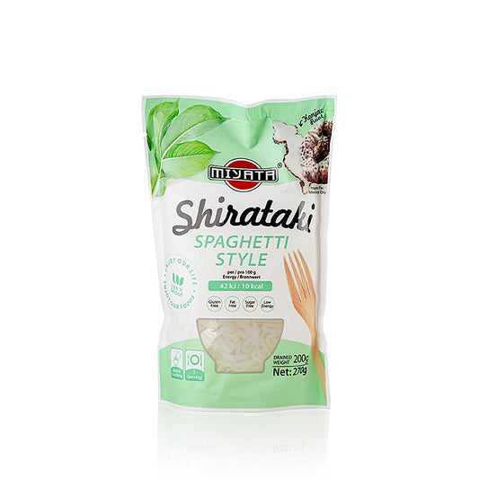 Shirataki spaghetti-stil, från konjakrot, Miyata, 270 g
