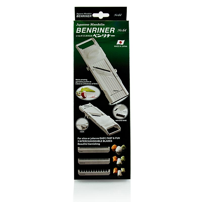 Grönsaksskalare, Benriner Cutter BN-64/W, 3 julienne-insatser, 1 st