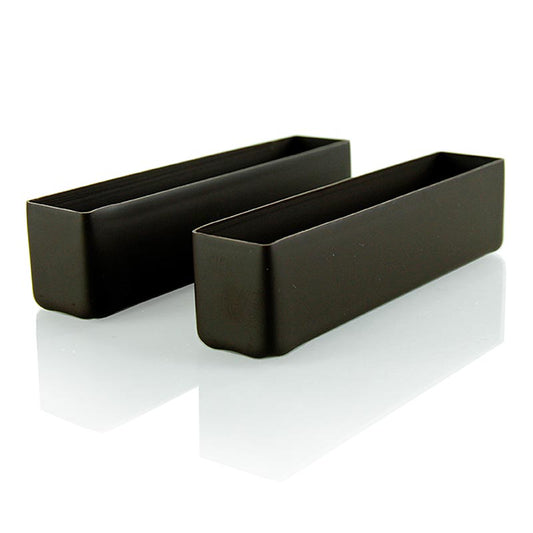 Chokladform – rektangulär dessertskål, mörk, 120x25x30 mm, Cluizel, 840 g, 42 st