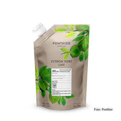 Ponthier limepuré, 100 % frukt, osötad, 1 kg