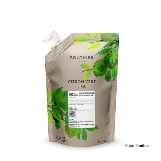 Ponthier limepuré, 100 % frukt, osötad, 1 kg
