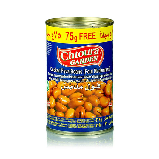 Foul Medammas – fava bönor, kokta, Chtoura Garden, 475 g