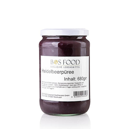 Puré/fruktkött – blåbär, finpassat, 680 g