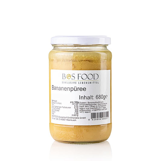 Puré/fruktkött – banan, finpassad, 680 g