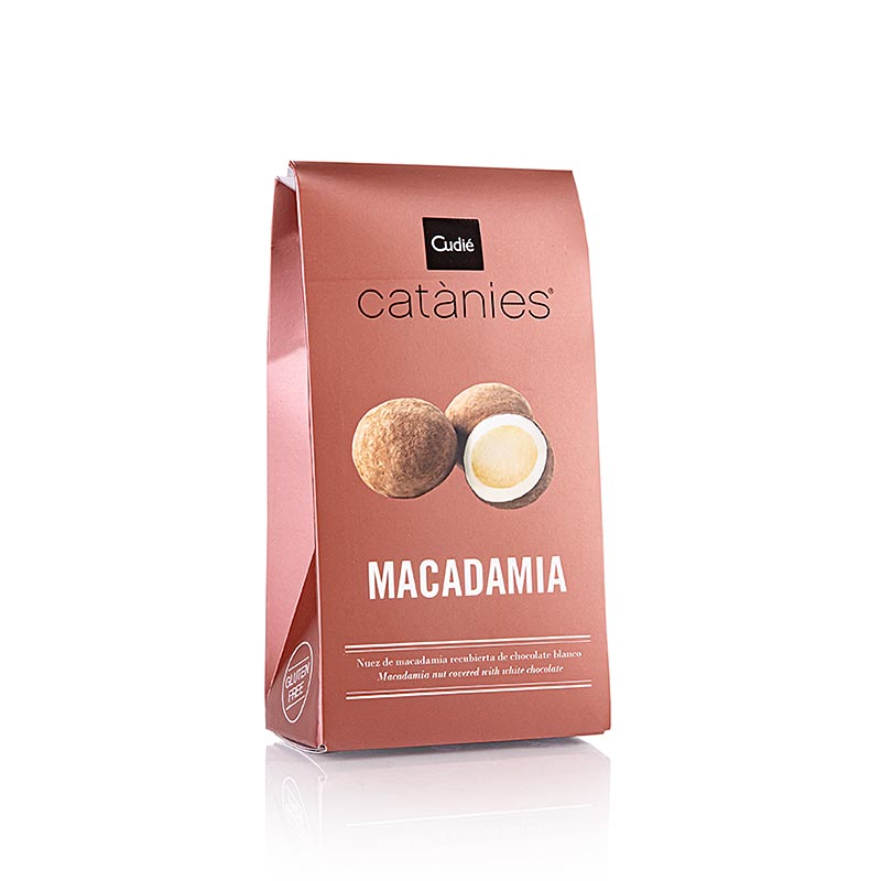 Catanies – karamelliserad macadamianöt i vit choklad, Cudie, 80 g