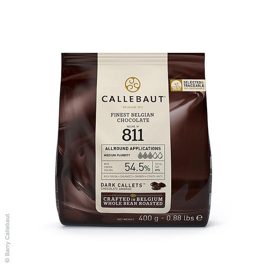 Mörk choklad, Callets, 54,5 % kakao, 400 g