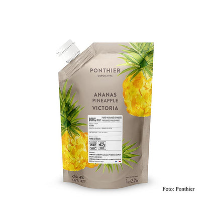 Ponthier Puré – ananas av sorten Victoria, 100 % frukt, osötad, 1 kg