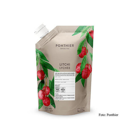 Ponthier Lycheepuré, från Madagaskar, 100 % frukt, osötad, 1 kg