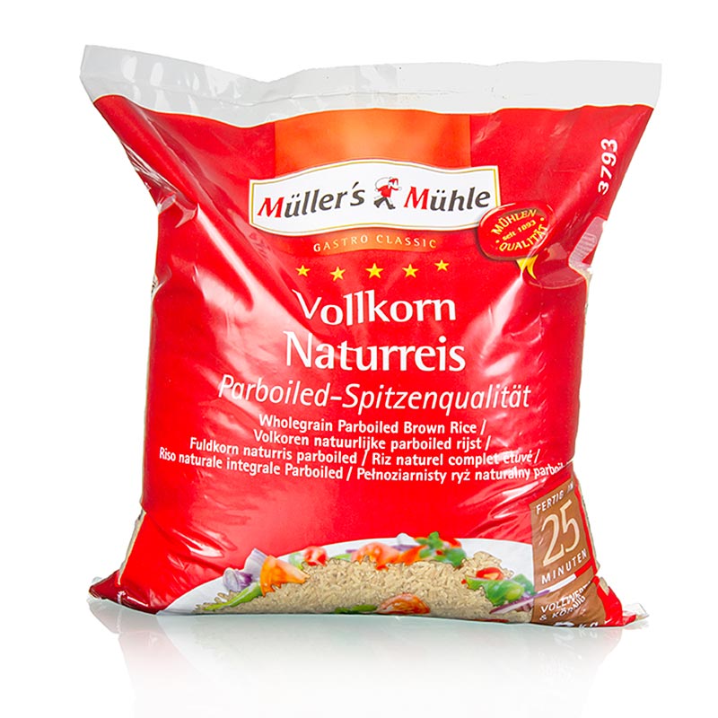 Brunt fullkornsris, Müllers Mühle, 5 kg