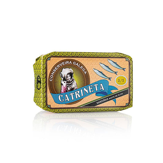 Sardiner, hela, i olivolja, 3–5 stycken, Catrineta, 115 g