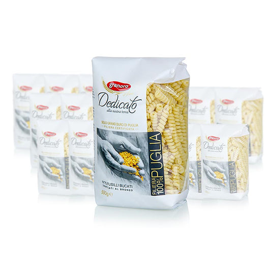 Granoro Dedicato - Fusilli Bucati, spiralpasta, nr 75, 10 kg, 20 x 500 g