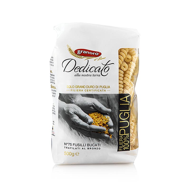 Granoro Dedicato - Fusilli Bucati, spiralpasta, nr 75, 500 g