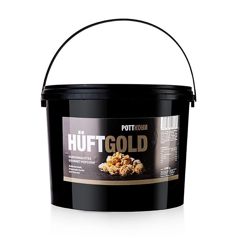 Pottkorn – Hüftgold, popcorn med smörkaramell, muscovadosocker, havssalt, 1 kg