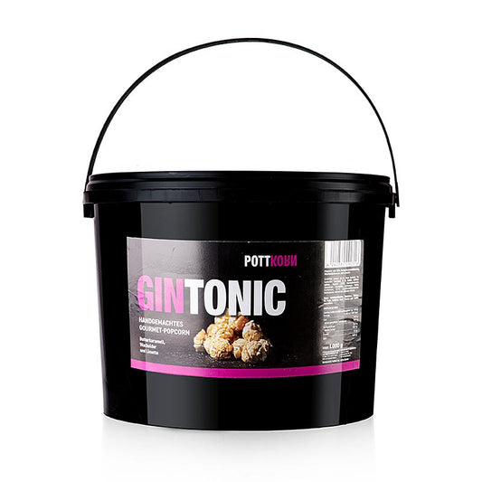 Pottkorn - GinTonic, popcorn med smörkaramell, enbär och lime, 1 kg