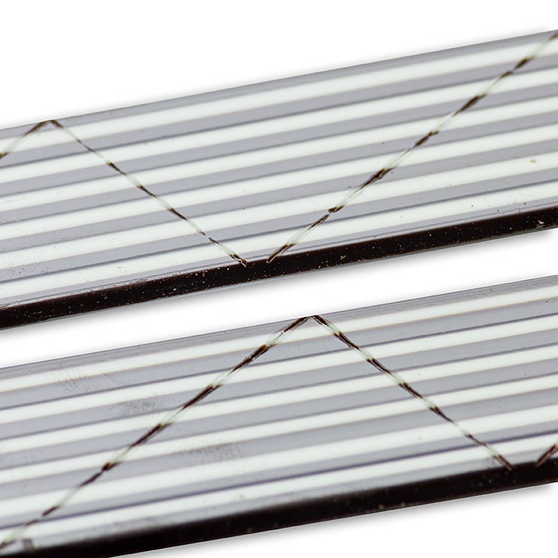 Dekorationsplattor "Domino Triangle" vit/mörk choklad randig, 585 g, 314 st