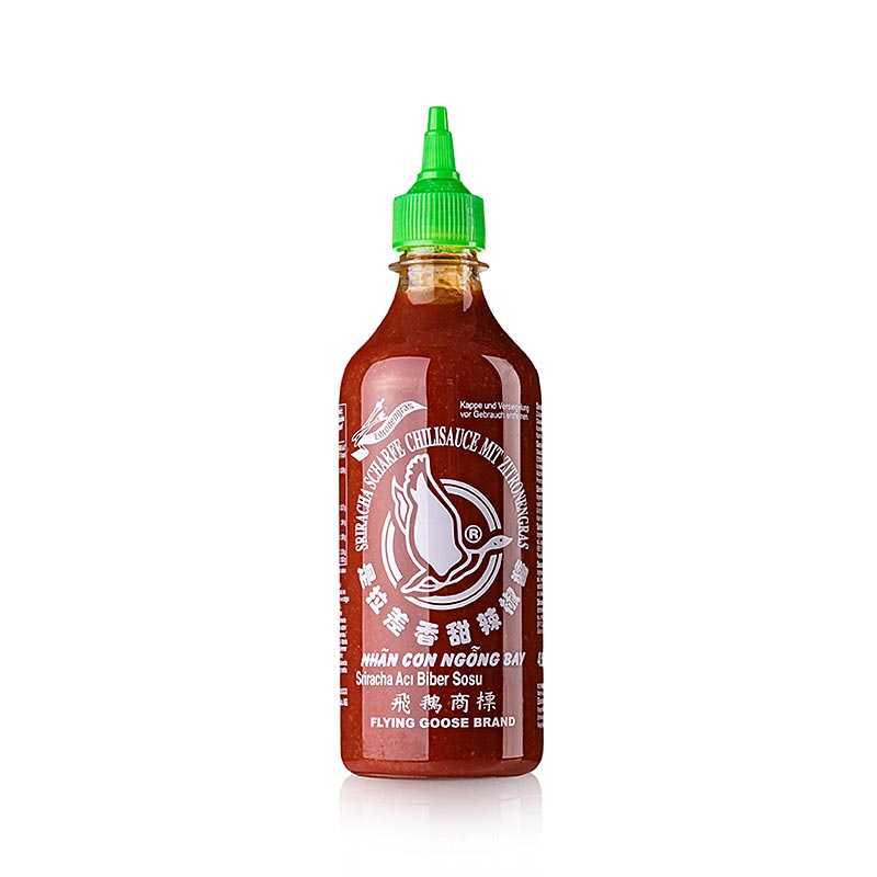 Chilisås – Sriracha, stark, pressflaska, Flying Goose, 730 ml