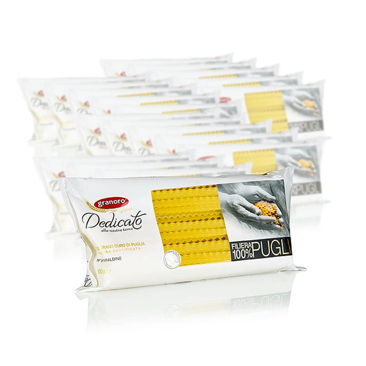 Granoro Dedicato - Mafaldine, vågiga bandnudlar/strumpband (10 mm), nr 5, 10 kg