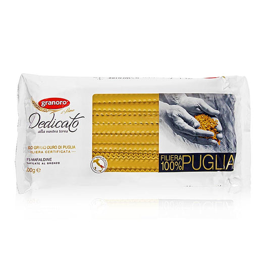 Granoro Dedicato - Mafaldine, vågade bandnudlar/strumpband (10 mm), nr 5, 500 g