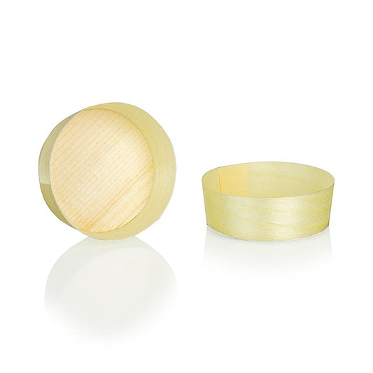 Engångs-timbale i trä (bägare), Ø5 cm, 2 cm hög (håller inte vätska), 50 st