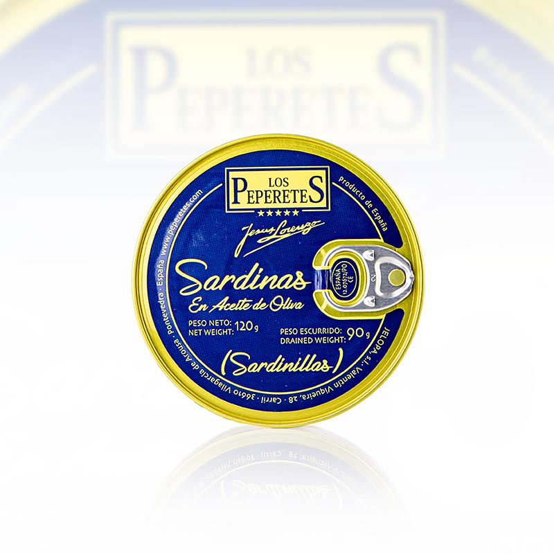 Sardinillas, utan huvud, i olivolja, Los Peperetes – det finns inga bättre!, 120 g