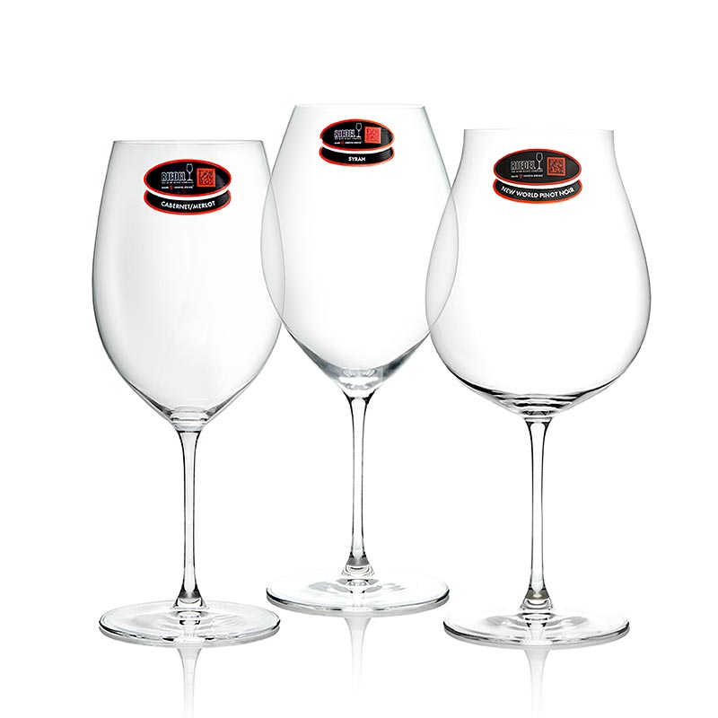 Riedel Veritas-glas – provningsset rödvin (5449/74), i presentförpackning, 3 st