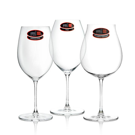 Riedel Veritas-glas – provningsset rödvin (5449/74), i presentförpackning, 3 st