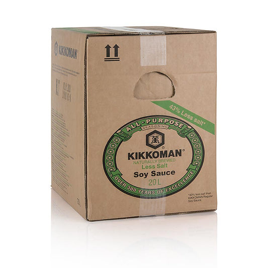 Sojasås – Shoyu Genen, Kikkoman, 43 % mindre salt, Japan, 20 l