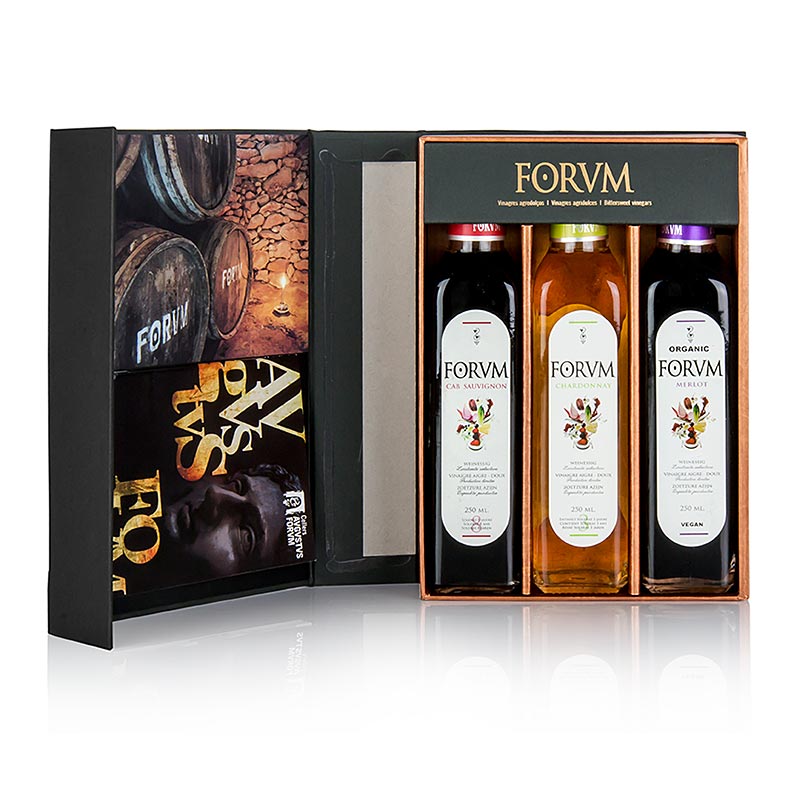 FORVM presentförpackning – 3 Cabernet Sauvignon / Chardonnay / Merlot, 750 ml