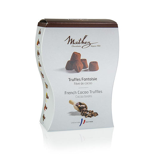 Tryffelkonfekt – praliner, Mathez, med kakaobönsflis, 250 g