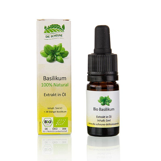 Naturligt basilikaarom, Die Scheune, ekologiskt, 5 ml