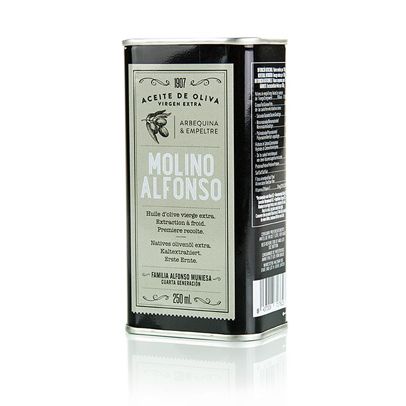 Extra jungfruolja, Molino Alfonso, Arbequina & Empreltre, Spanien, 250 ml