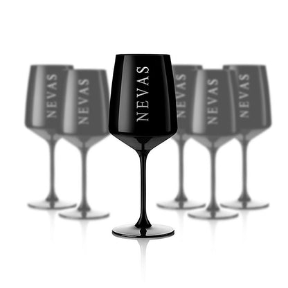 Nevas Water – vattenglas svarta, 6 st