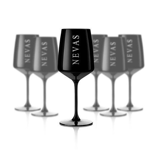 Nevas Water – vattenglas svarta, 6 st