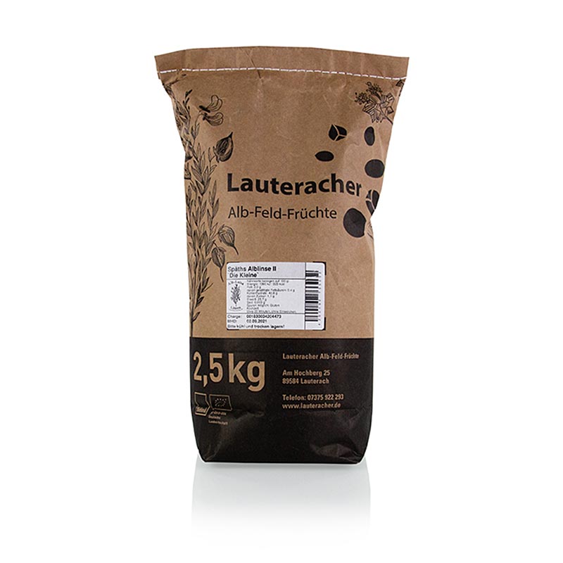 Linser, Späths gröna Alblinse II "Die Kleine", ekologiska, 2,5 kg
