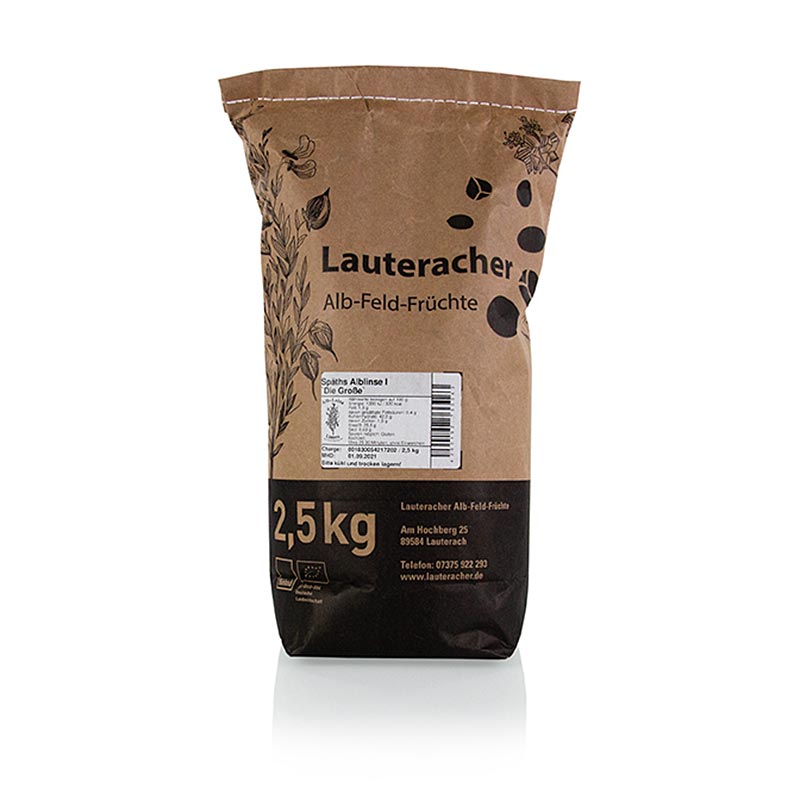 Linser, Späths gröna Alblinse I "Die Grosse", ekologisk, 2,5 kg