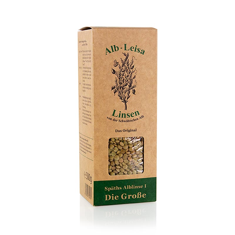 Linser, Späths gröna Alblinse I "Die Grosse", ekologisk, 500 g