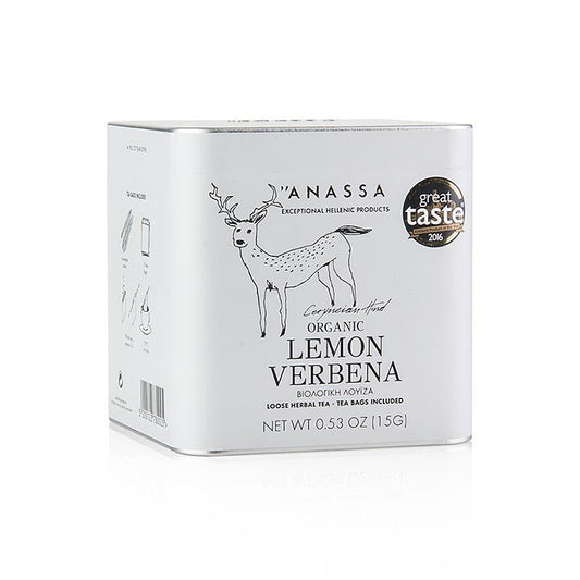 ANASSA Lemon Verbena Tea (citronverbena), löst med 15 påsar, ekologiskt, 15 g