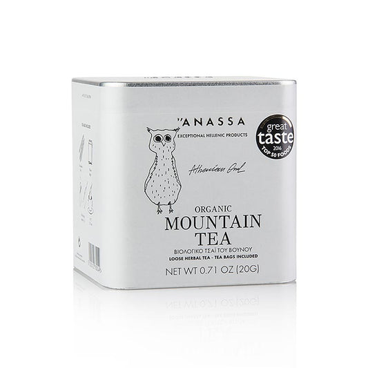 ANASSA Greek Mountain Tea (bergste), löst med 20 påsar, ekologiskt, 20 g