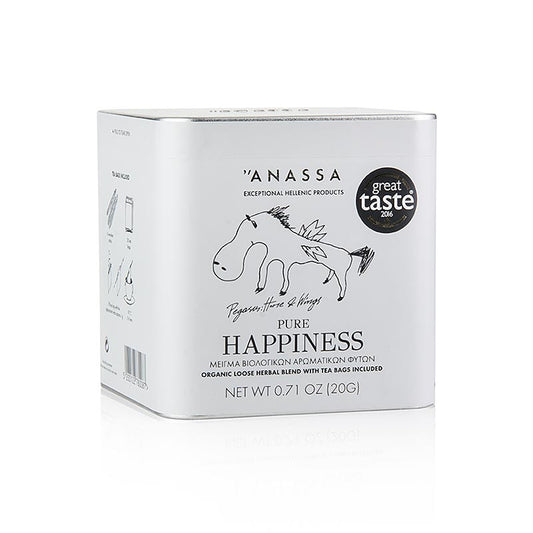 ANASSA Pure Happiness Tea (örtte), löst med 20 påsar, ekologiskt, 20 g