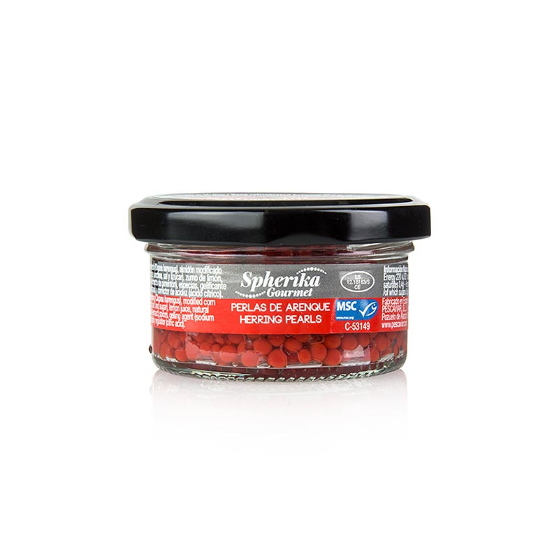 Sillpärlor, röda, som kaviar/sfärer, Spherika Gourmet, 50 g