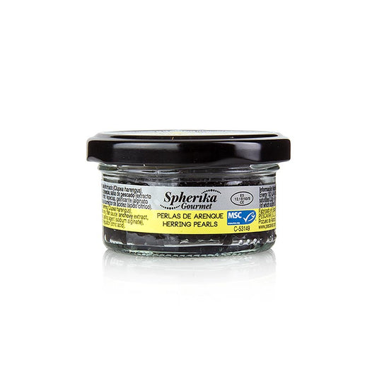 Sillpärlor, svarta (liknar kaviar/sfärer), 50 g
